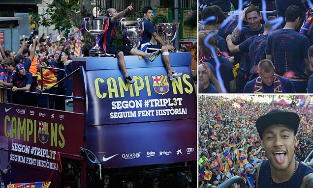 Juara Liga Champions 2015 Parade Keliling Kota Barcelona
